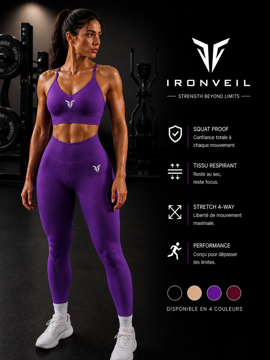 IRONVEIL Ensemble Sport Femme Taille Haute –  Fitness & Running