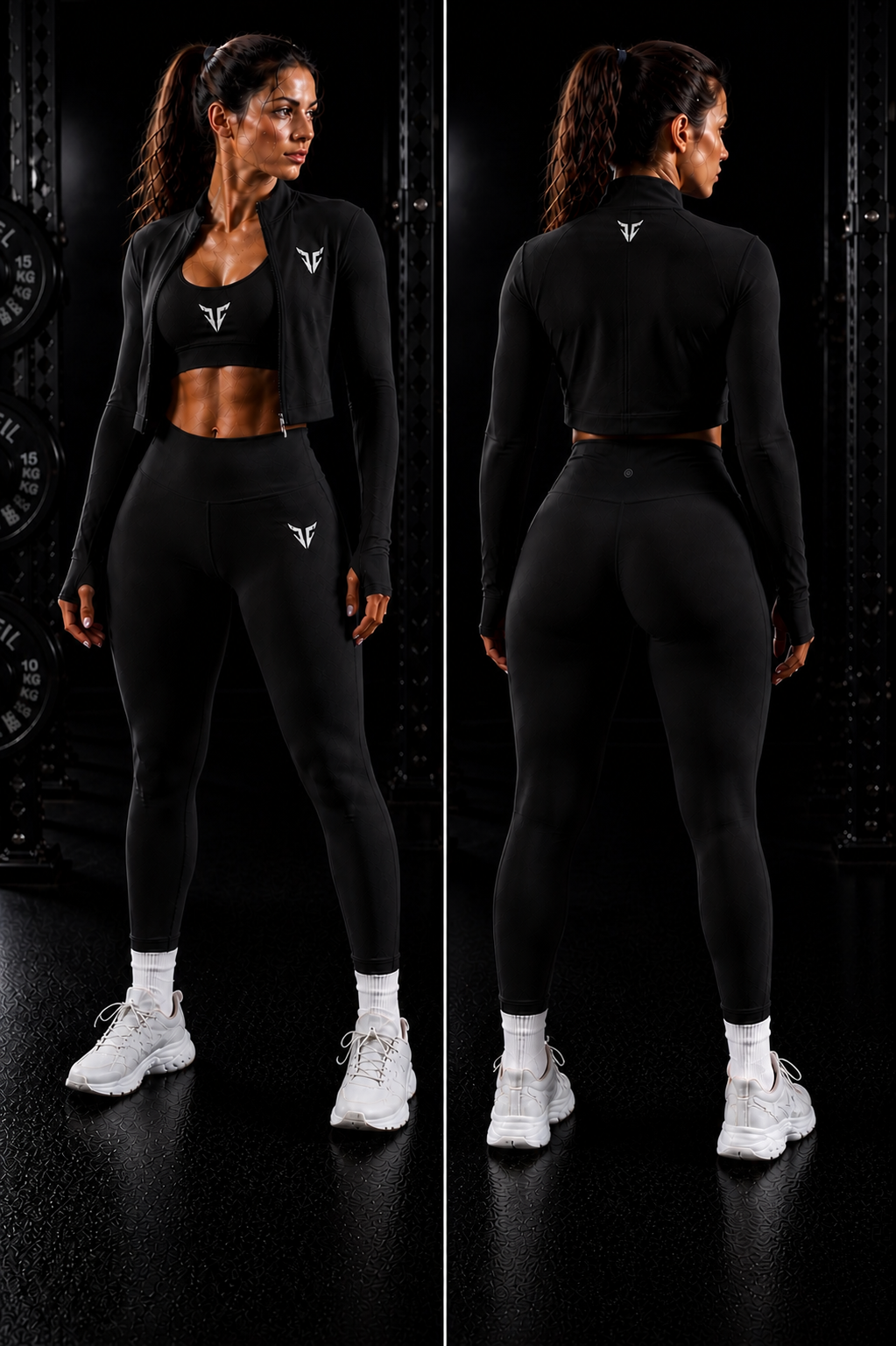 IRONVEIL Ensemble Femme 3 Pièces – Doux, Respirant & Taille Haute