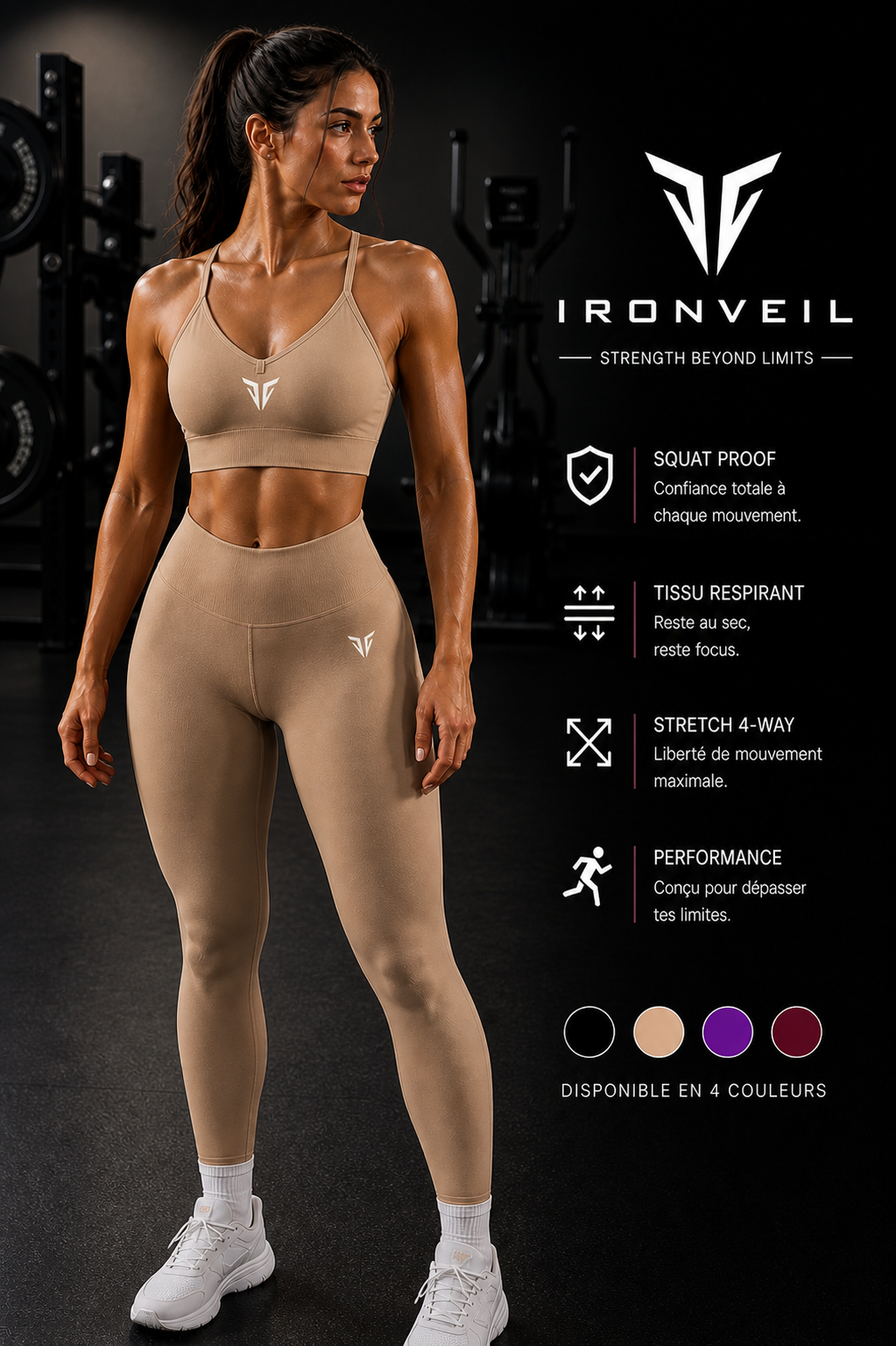 IRONVEIL Ensemble Sport Femme Taille Haute –  Fitness & Running