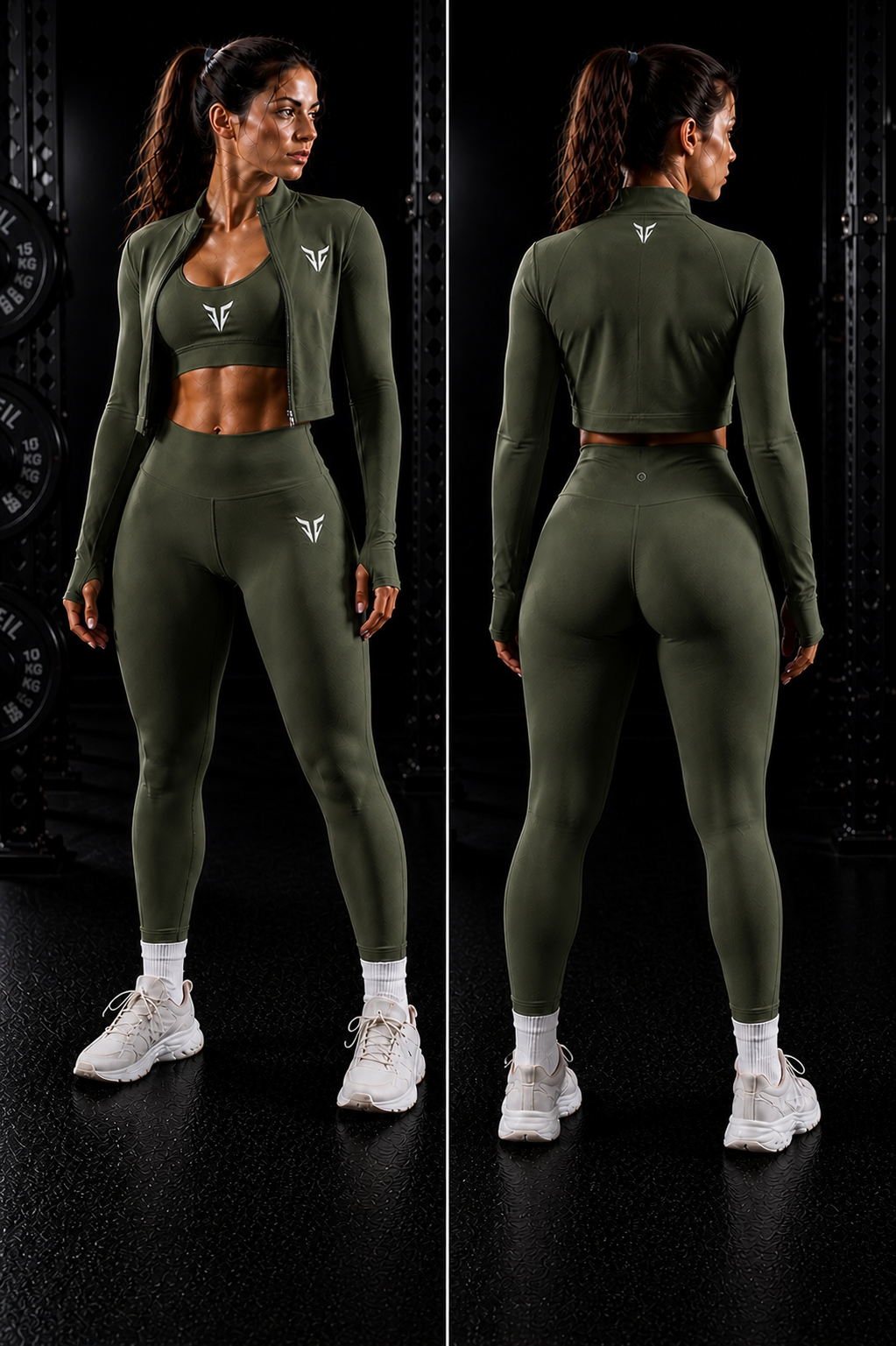 IRONVEIL Ensemble Femme 3 Pièces – Doux, Respirant & Taille Haute